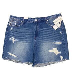 Blank NYC Women’s Plus Size Distressed Denim Shorts, NEW  Size 20W